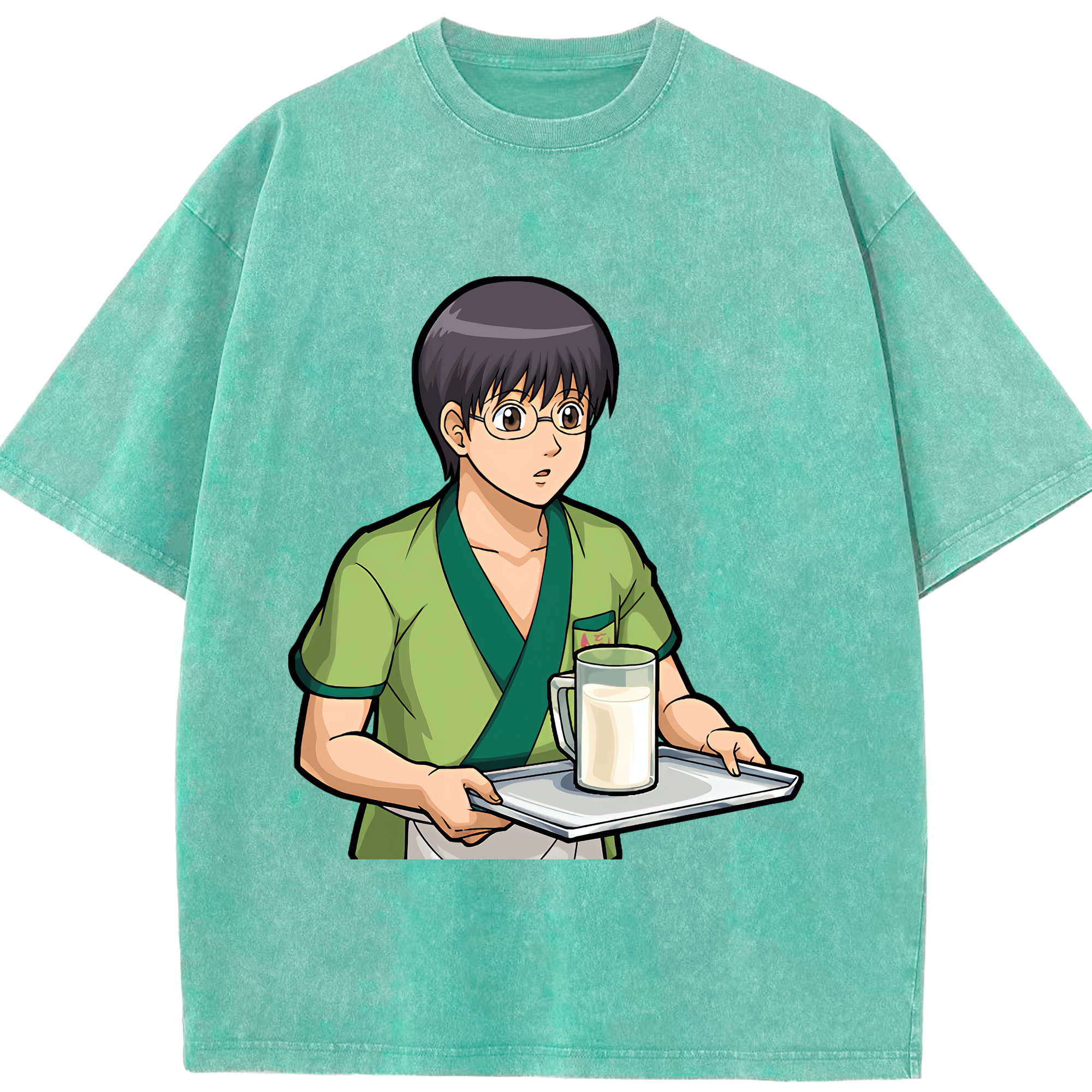 （画像用） ぎんたま 坂田銀時（さかたぎんとき） 神楽 志村新八（しむら しんぱち） GINTAMA Sakata Gintoki Kagura Shimura Shinpachi 綿100% ヴィンテージ風 半袖Tシャツ（フロントプリント）
